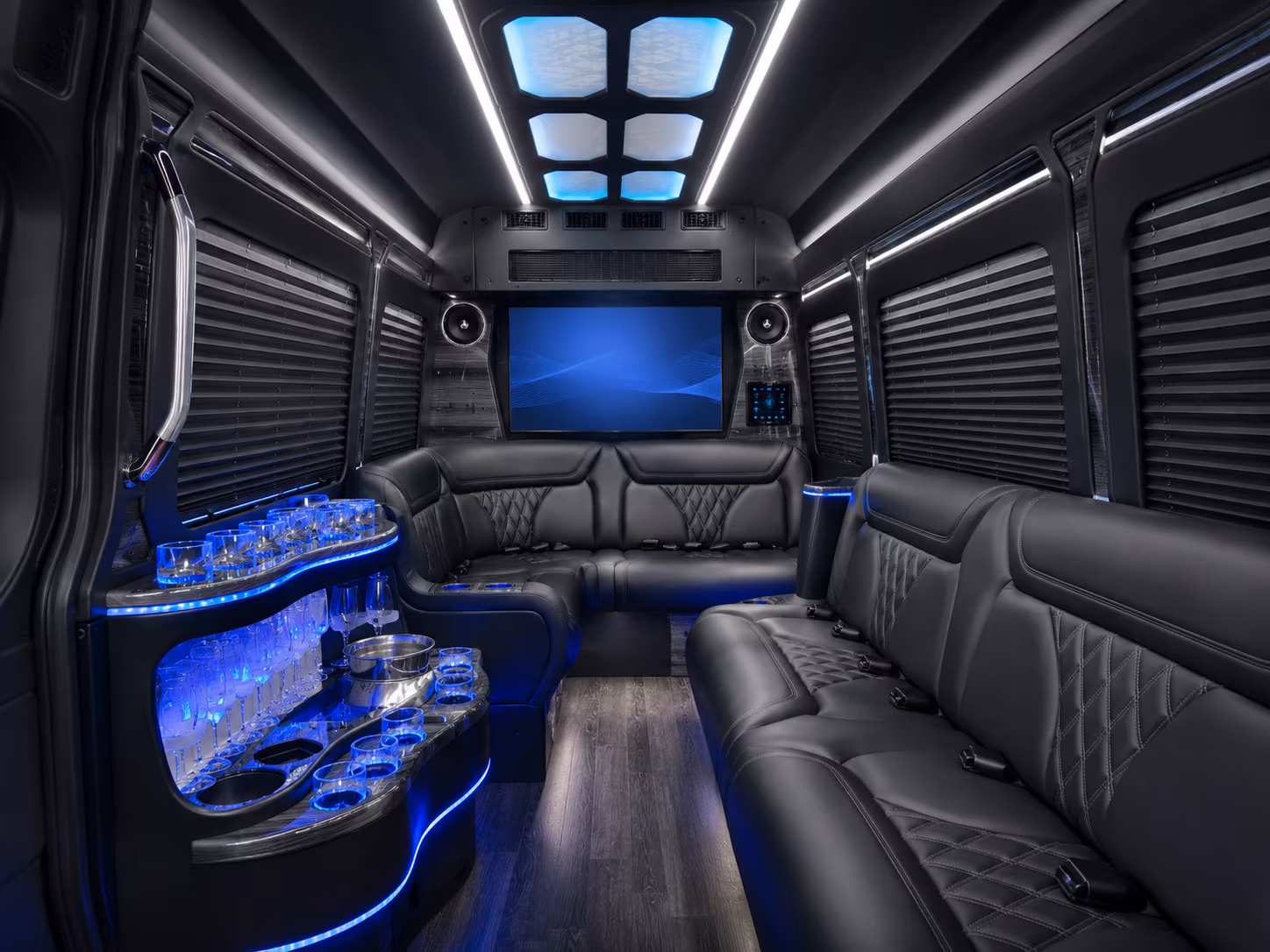 missouri city 25 passenger party bus interior