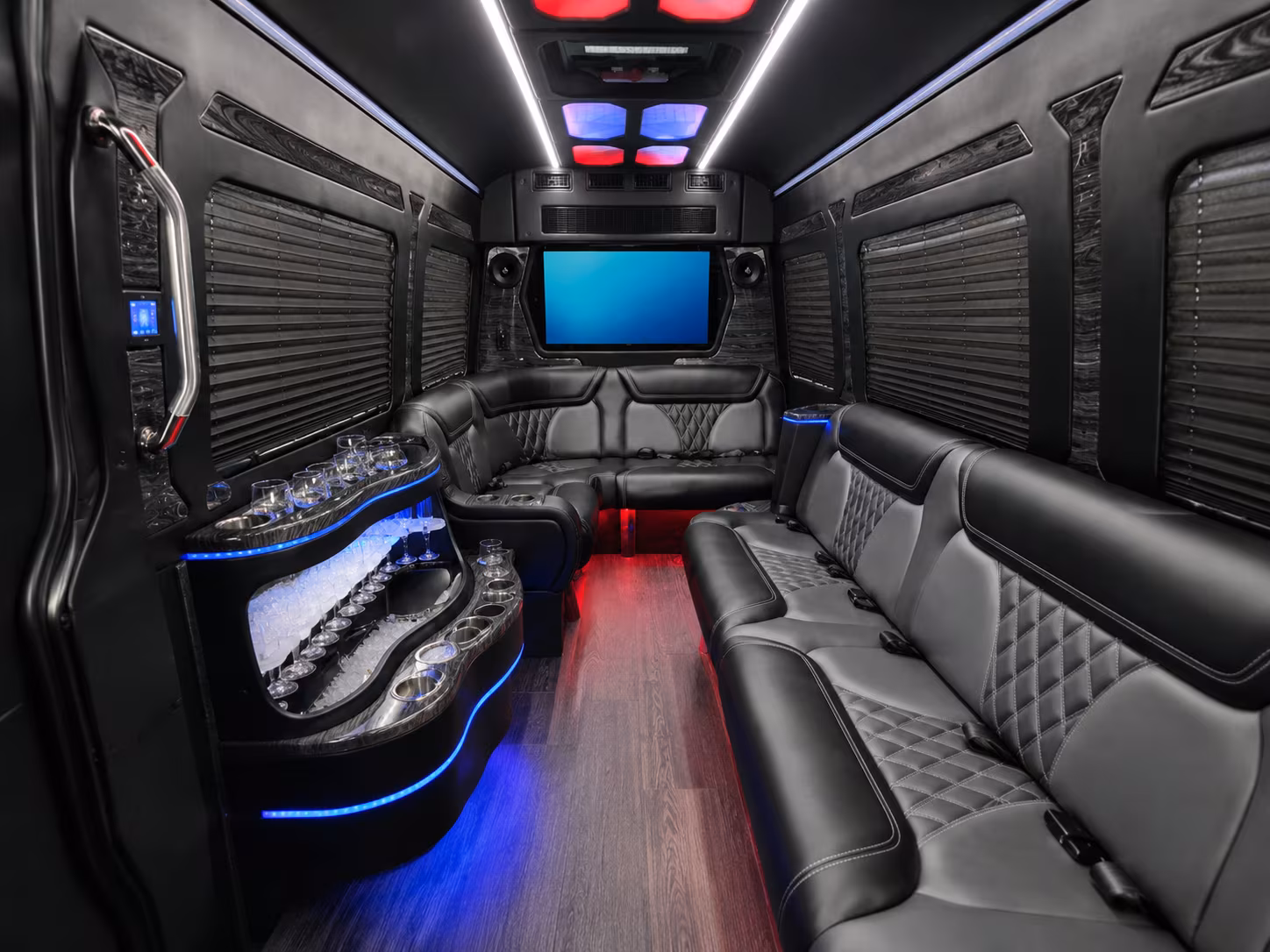 missouri city 40 passenger party bus interior