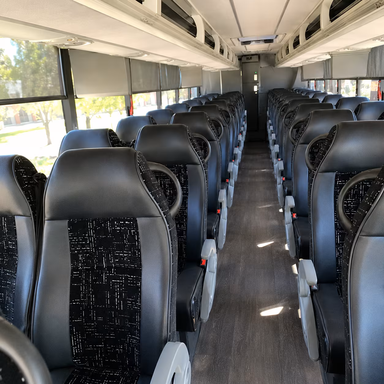 missouri city 56 passenger charter bus inside
