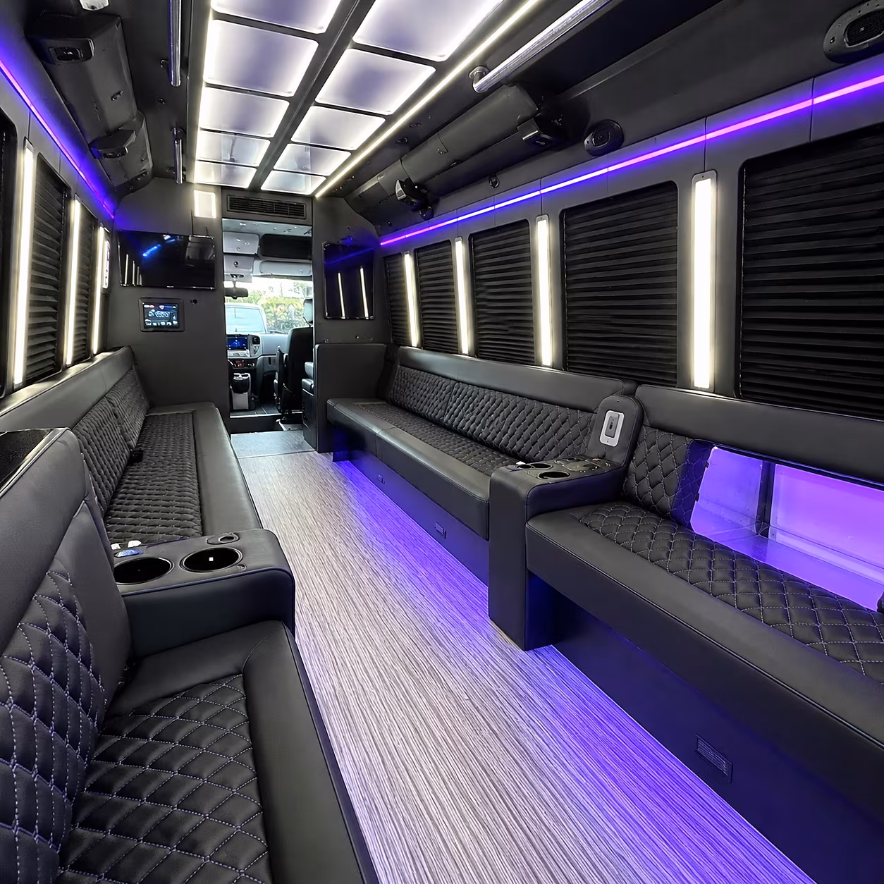 missouri city party bus rental interior