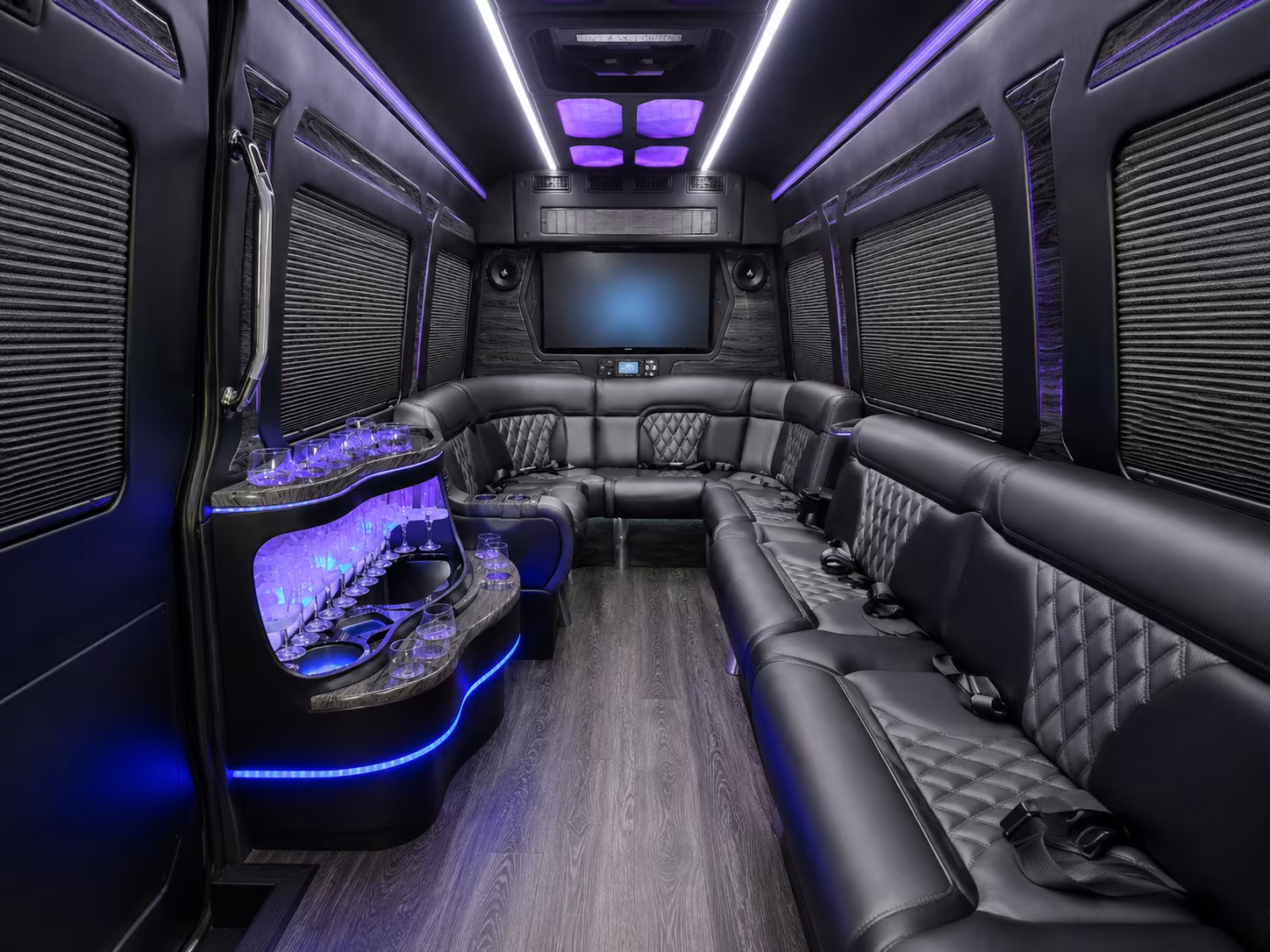 missouri city sprinter limousine interior